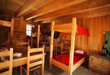 Bunk Beds In A Rustic Interior clipart