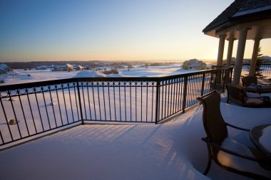 Snow Covered Balcony clipart
