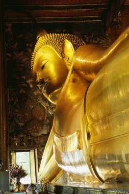 Buda uzanmış wat po, bangkok, Tayland