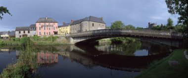 nehir nore ve köprü, kilkenny şehir, co kilkenny, İrlanda