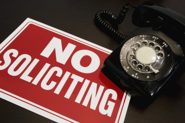 soliciting hiçbir işareti ile bir telefon