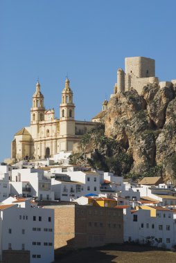 Church And 12Th Century Moorish Castle In Cádiz, Spain