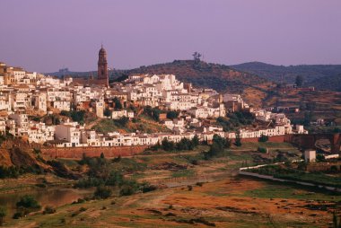 Montoro, Cordoba, Andalusia, Spain, Spire Of San Bartolome Church In The Distance clipart