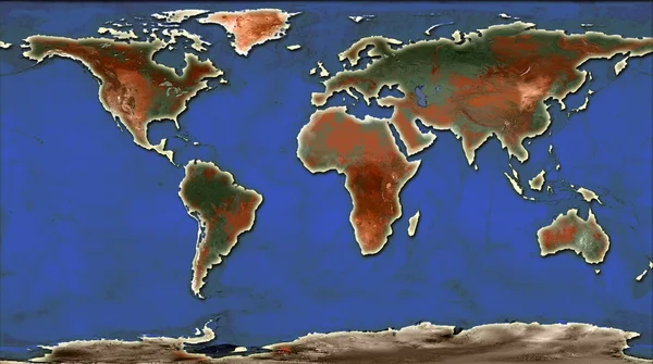 Ilustração do mapa mundial — Fotografia de Stock