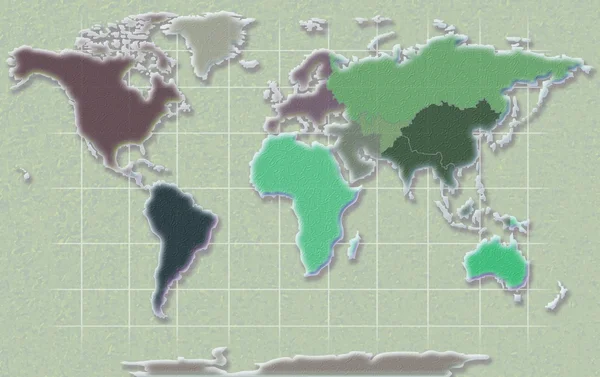 Εικονογράφηση παγκόσμιου χάρτη — Φωτογραφία Αρχείου