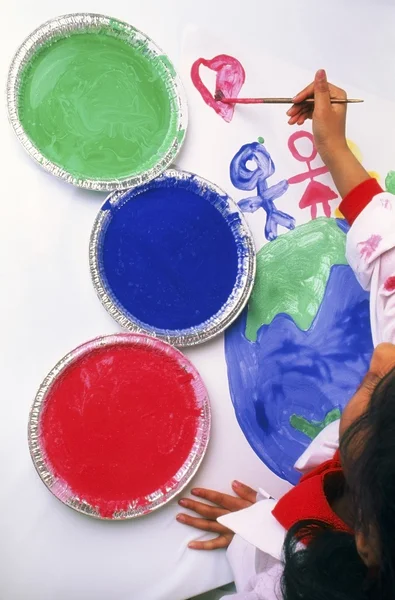 Child Painting — Stock Photo, Image