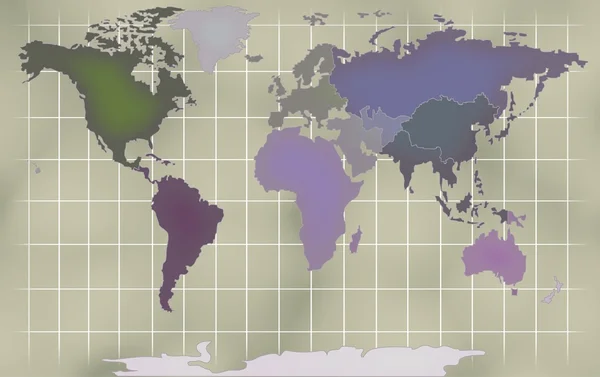 Ilustración del mapa mundial — Foto de Stock