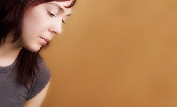 Side View Of A Sad Woman — Stock Photo, Image