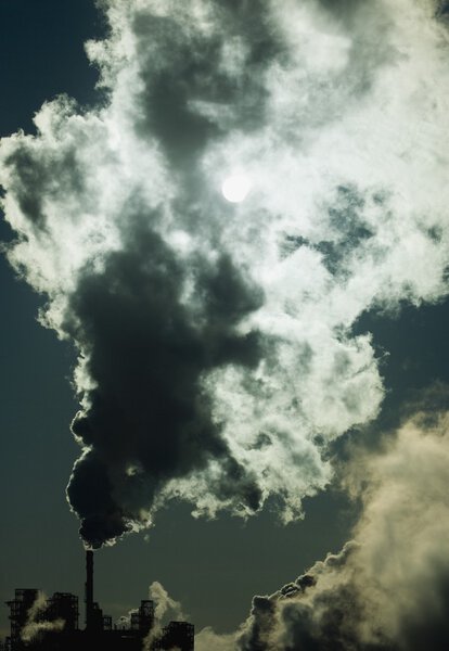 Oil Refinery Chimneys