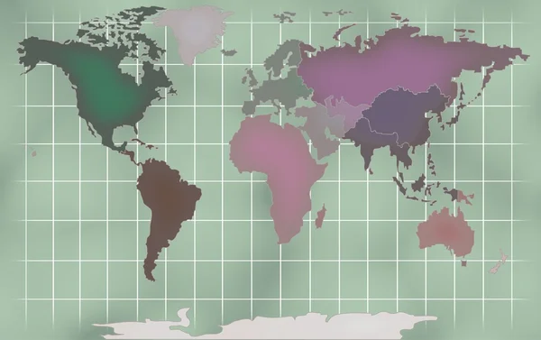 Ilustração do mapa mundial — Fotografia de Stock