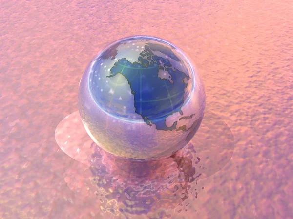 3d globo — Fotografia de Stock