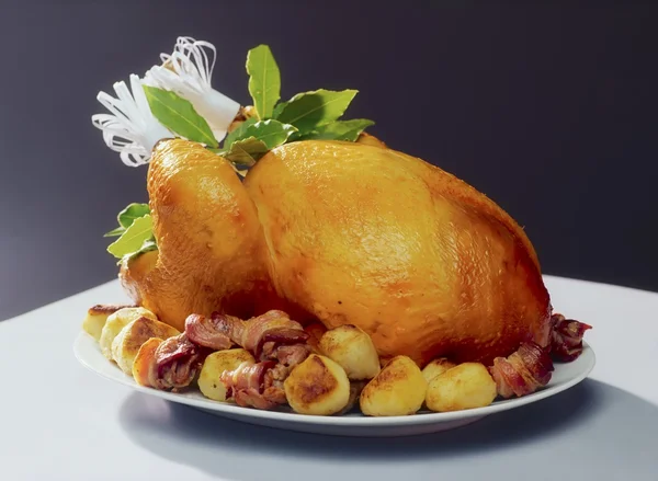 Putenbraten und Kartoffeln — Stockfoto