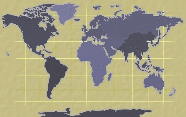 世界地図のイラスト — ストック写真