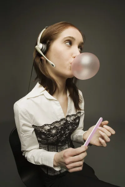 Female Disinterested With Work — Stock Photo, Image