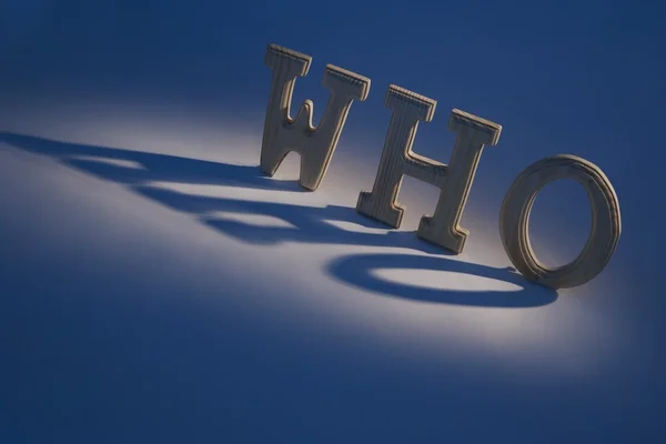 Who In Bold Letters — Stock Photo, Image