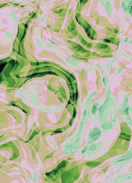Yeşil ve pembe birlikte swirled — Stok fotoğraf