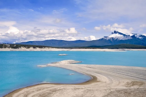 View Of Abraham Lake From Windy Point — Stock Photo, Image