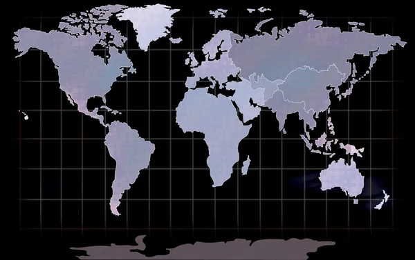 Ilustração do mapa mundial — Fotografia de Stock