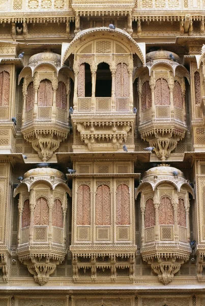 Fachada de la casa, Patwon Ki Haveli, Rajastán, India — Foto de Stock