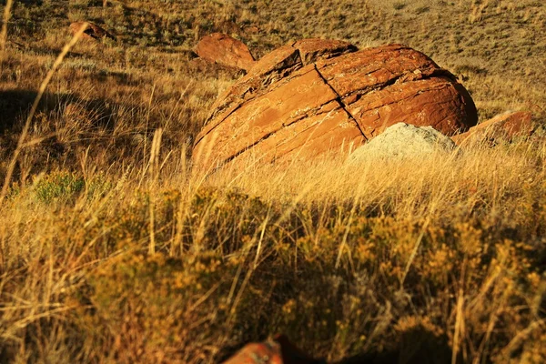 Closeup Of Rock At Red Rock Coulee — Stock Photo, Image