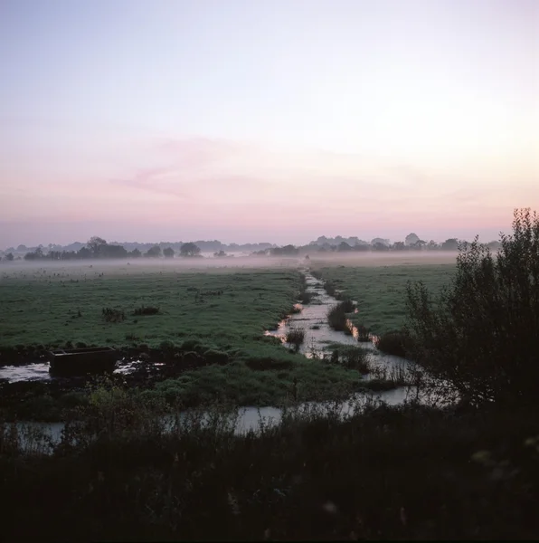 Bogland με ομίχλη τροχαίο στο co armagh, Ιρλανδία — Φωτογραφία Αρχείου