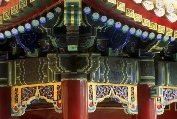 Detail střechy chrámu — Stock fotografie