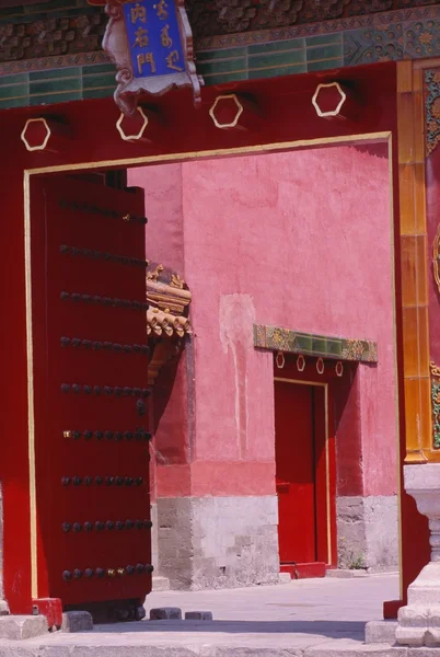 Doorway In The Forbidden City, Beijing, China — Stock Photo, Image