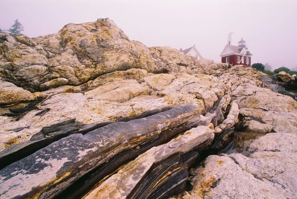 Farol de Pemaquid Point, Bristol, Maine, EUA — Fotografia de Stock