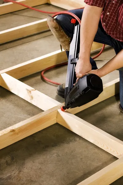 Carpenter Working With Power Tool — Stock Photo, Image