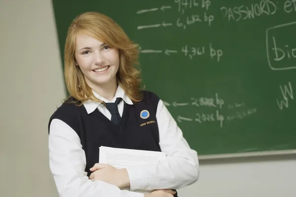 Estudante em uma sala de aula — Fotografia de Stock