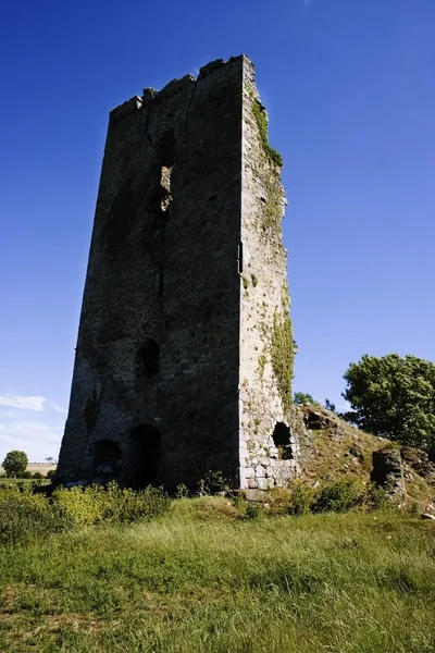 Zřícenina hradu, clonea, u croaghaun hora, co waterford, Irsko — Stock fotografie