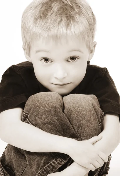 Front View Of A Boy Looking At Camera — Stock Photo, Image