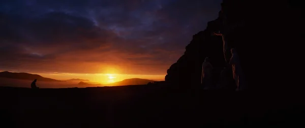 Religiöse skulptur, schlafkopf, dingle halbinsel, co kerry, irland — Stockfoto