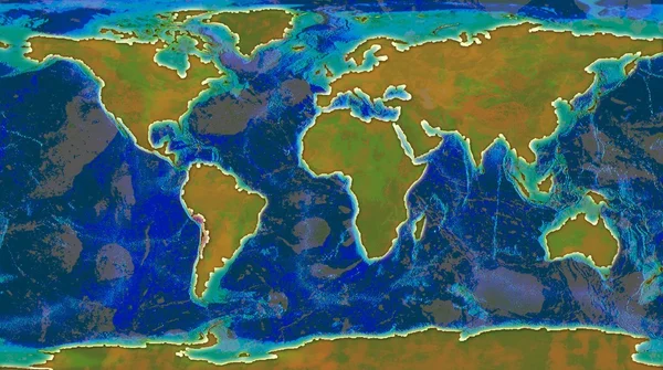 Ilustração do mapa mundial — Fotografia de Stock