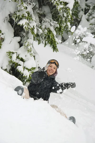 Zabawy na śniegu — Zdjęcie stockowe