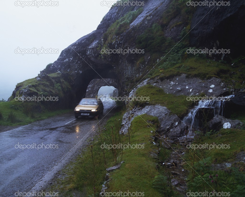 Rock Tunnel Between Glengarriff And Kenmare, Ireland