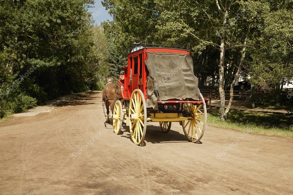 HorseDrawn Carriage In Fort Edmonton, Alberta — Stock Photo