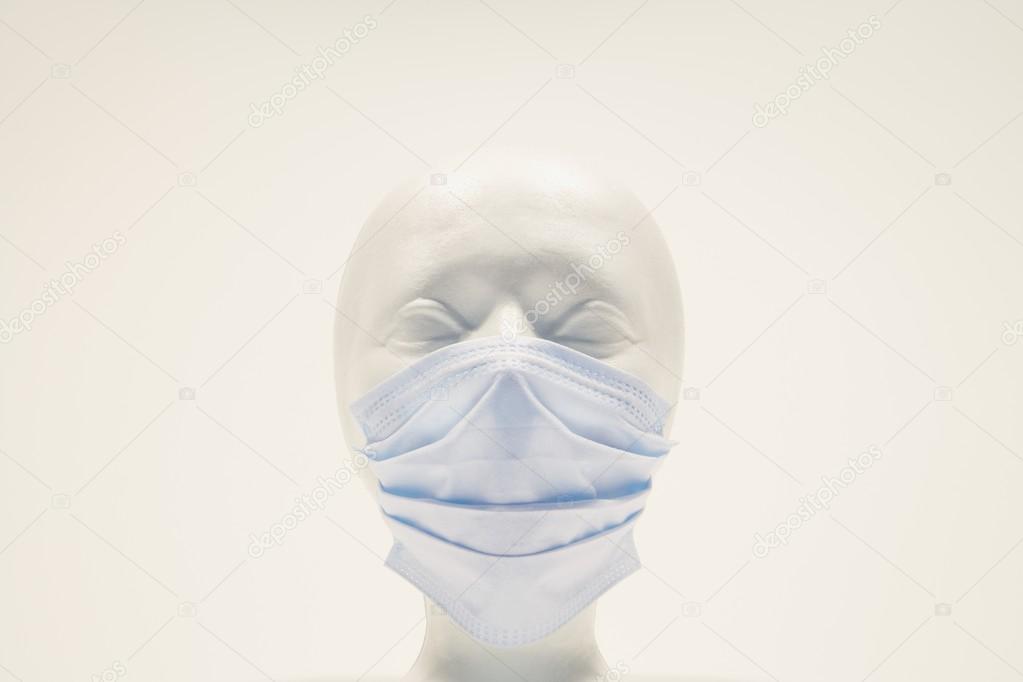Mannequin Wearing Surgical Mask