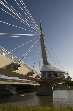 Yaya köprüsü, Esplanade Riel, Winnipeg, Manitoba, Kanada
