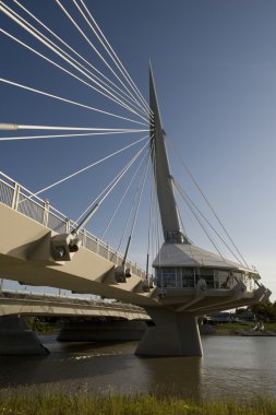 Pedestrian Bridge, Esplanade Riel, Winnipeg, Manitoba, Canada clipart
