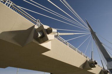 Yaya köprüsü, Esplanade Riel, Winnipeg, Manitoba, Kanada