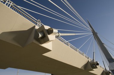 Detail Of Pedestrian Bridge, Esplanade Riel, Winnipeg, Manitoba, Canada clipart