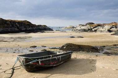 bir teknede beach, ardtoe, highland, İskoçya