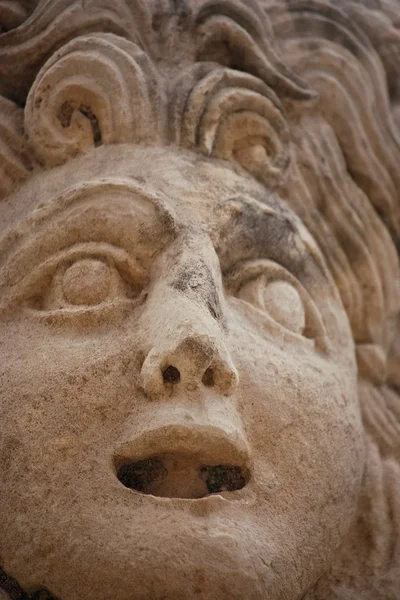 Máscara teatral, Myra (Demre), Turquía — Foto de Stock