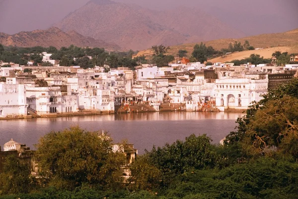 Città sull'acqua, Pushkar, Rajasthan, India — Foto Stock