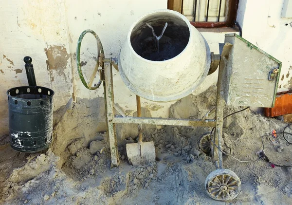 시멘트 믹서, 시멘트 혼합 도구 — 스톡 사진