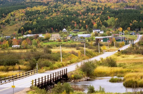 Small Town Near Cheticamp, Cape Breton Highlands, Nueva Escocia, Canadá — Foto de Stock