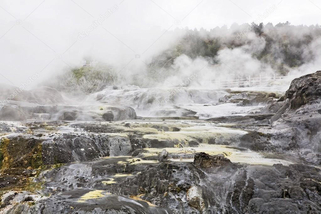 Hot Springs In Rotorua, New Zealand