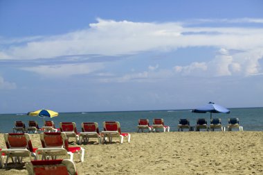 sandalye üzerinde plaj, cabarete, Dominik Cumhuriyeti