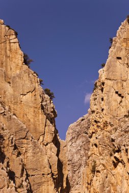El chorro gorge, desfiladero de los gaitanes doğal alan, il malaga, İspanya, Avrupa
